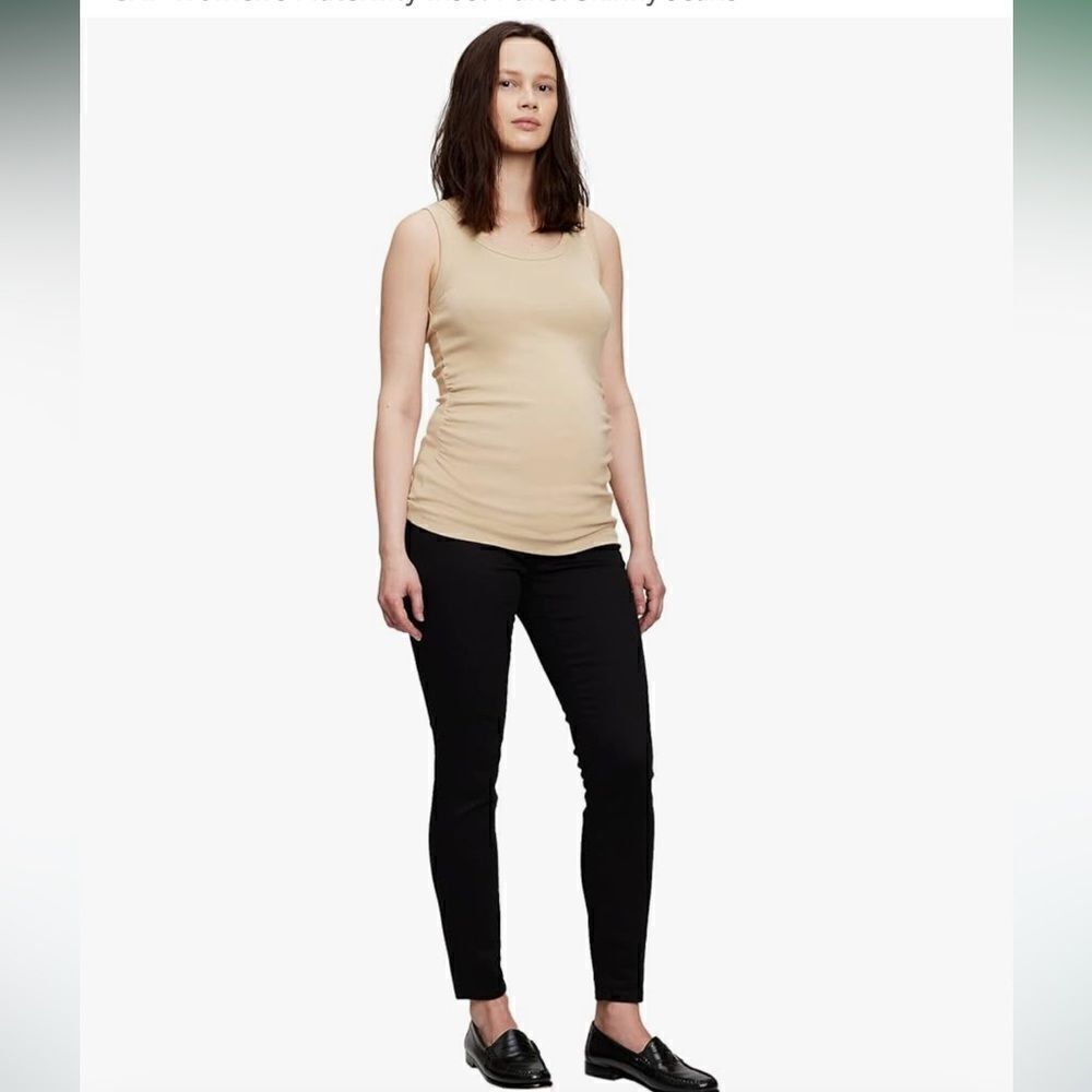 NWT- GAP Women's Maternity Inset Panel BLACK Skinny Jeans, Size 34/ 18 R